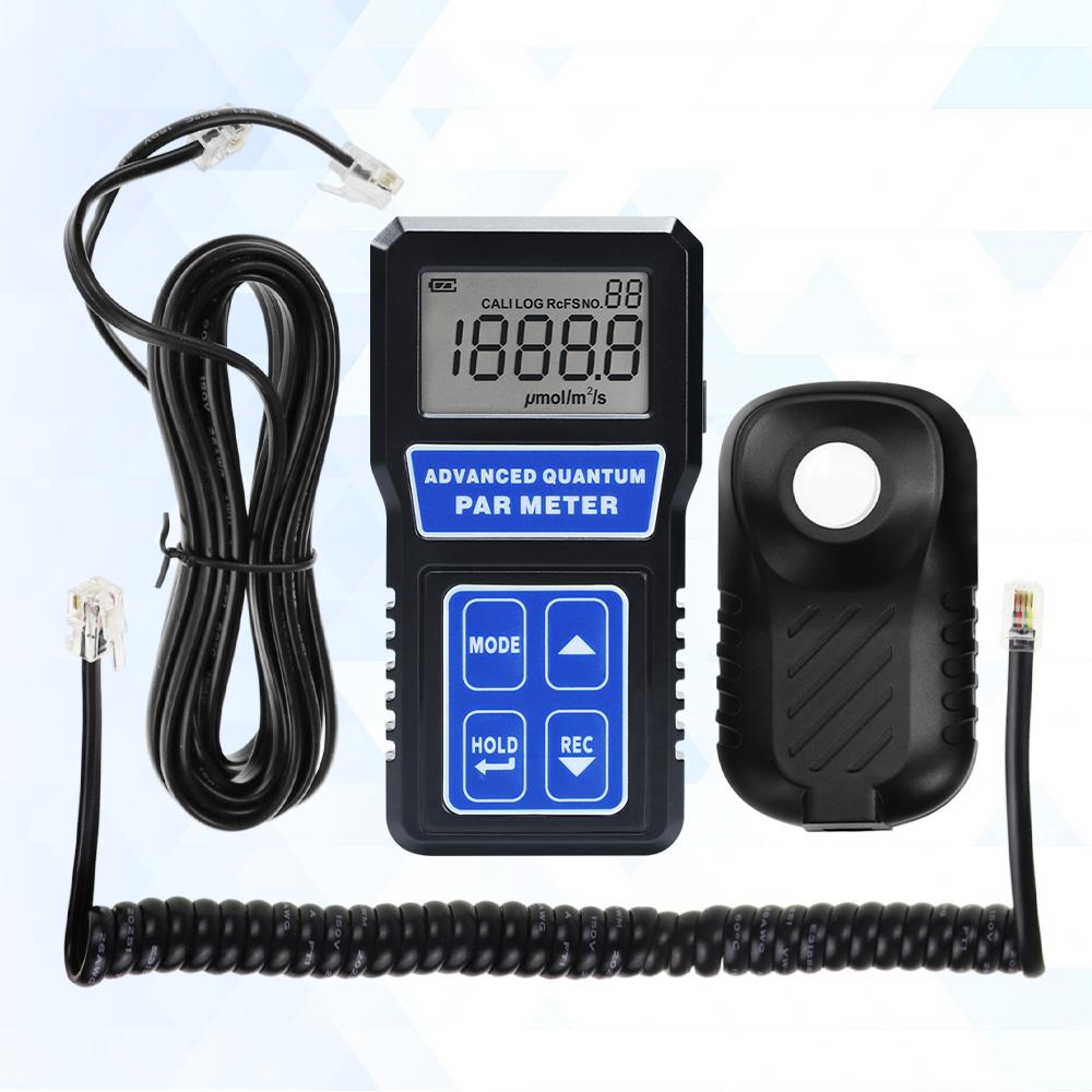 Advanced Quantumn PAR Meter Light Full-Spectrum PPFD Sensor Data Logger for Grow Light Greenhouse Grow Room Plants Indoor Outdoo