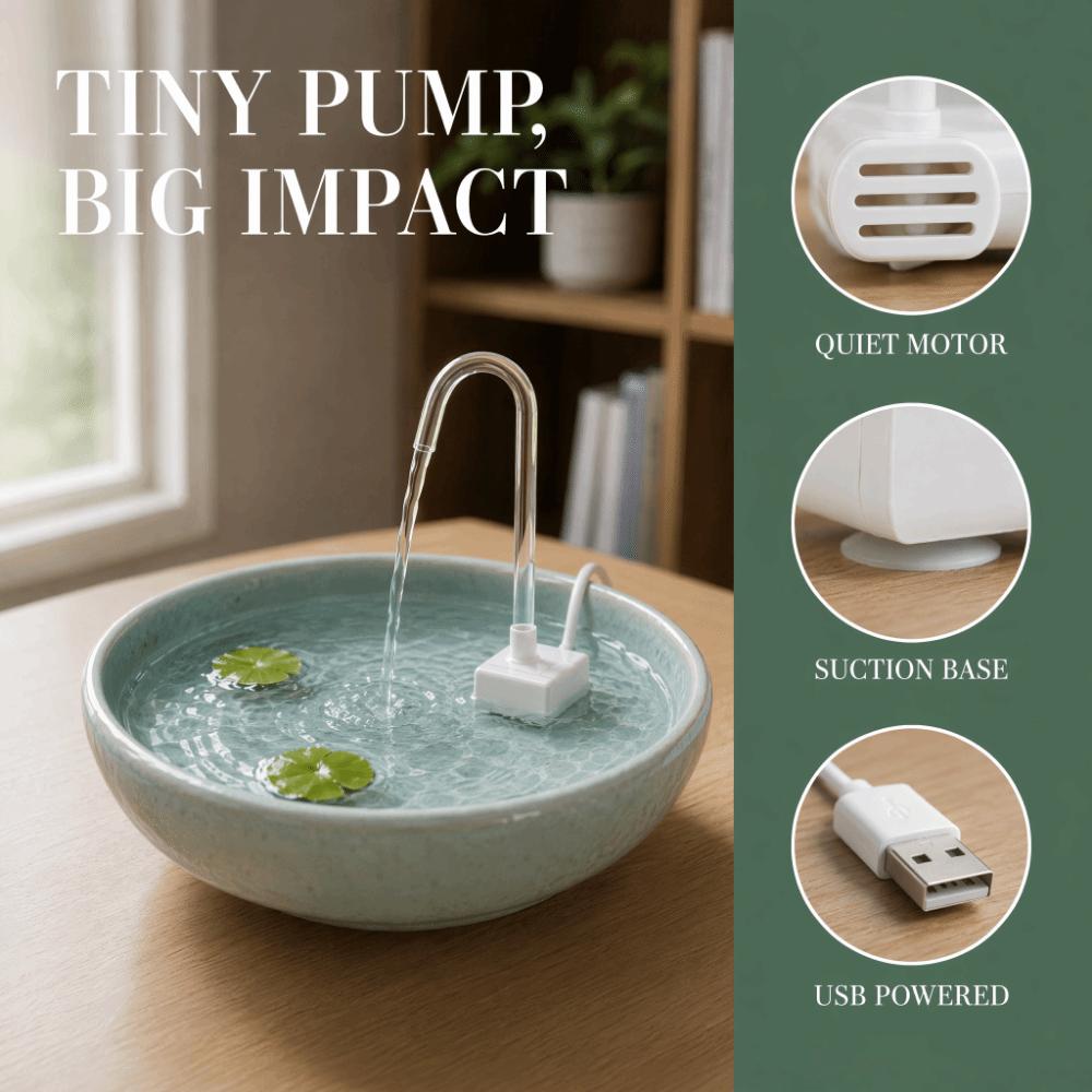 Bent Tube Cat Water Fountain Pump Multifunctional Water Circulation Pump Pet Water Fountain