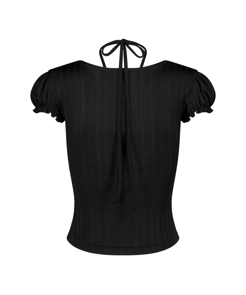 ILLIGO Shirred Halter Top Black