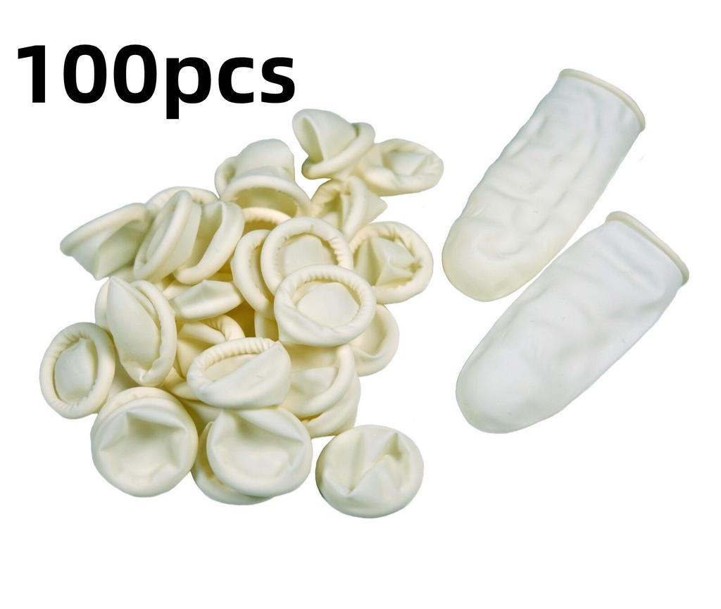 50/100Pcs Disposable Fingertips Protector Gloves Natural Rubber Non-slip Anti-static Latex Finger Cots Fingertips Durable Tool