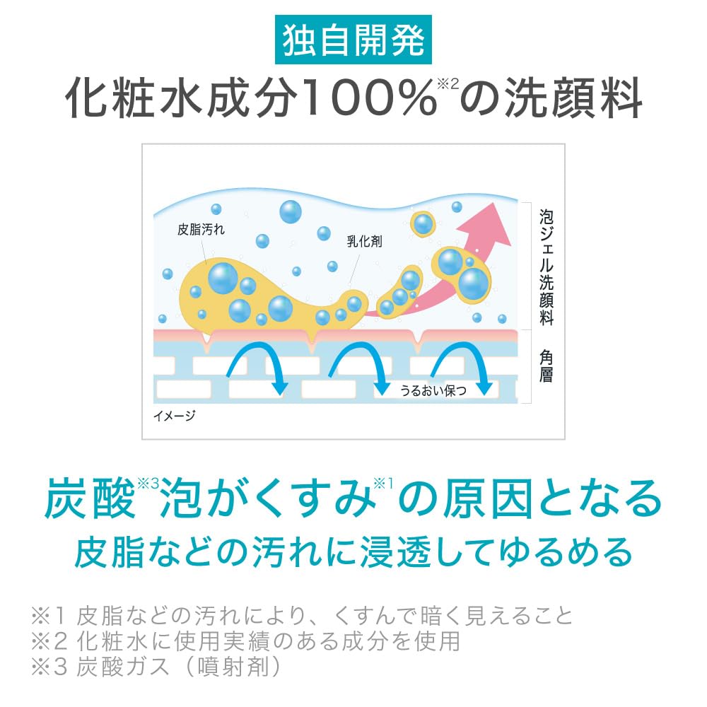 Curel Moisturizing Foam Gel Facial Cleanser [Dust Removal Formula] [100% Lotion Ingredients] [Gentle On Skin] [Foam Gel]