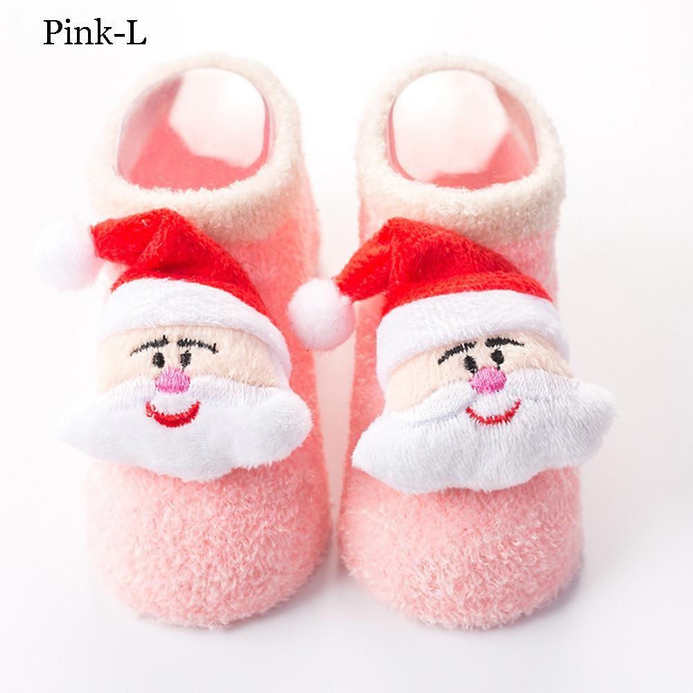 Floor Warm Winter Baby Socks Cartoon Christmas Anti Slip