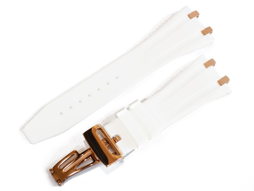 

King Watch Parts Совместимые с Audemars Piguet Royal Oak 41 мм Хронограф с каучуковым ремешком Aftermarket PG [Импорт Оригинал] D-Пряжка (Модели 15400,