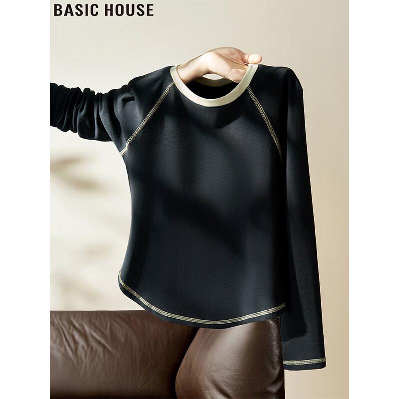 

Женская футболка Basic House с цветовыми блоками, регланом, облегающего кроя, с длинным рукавом M