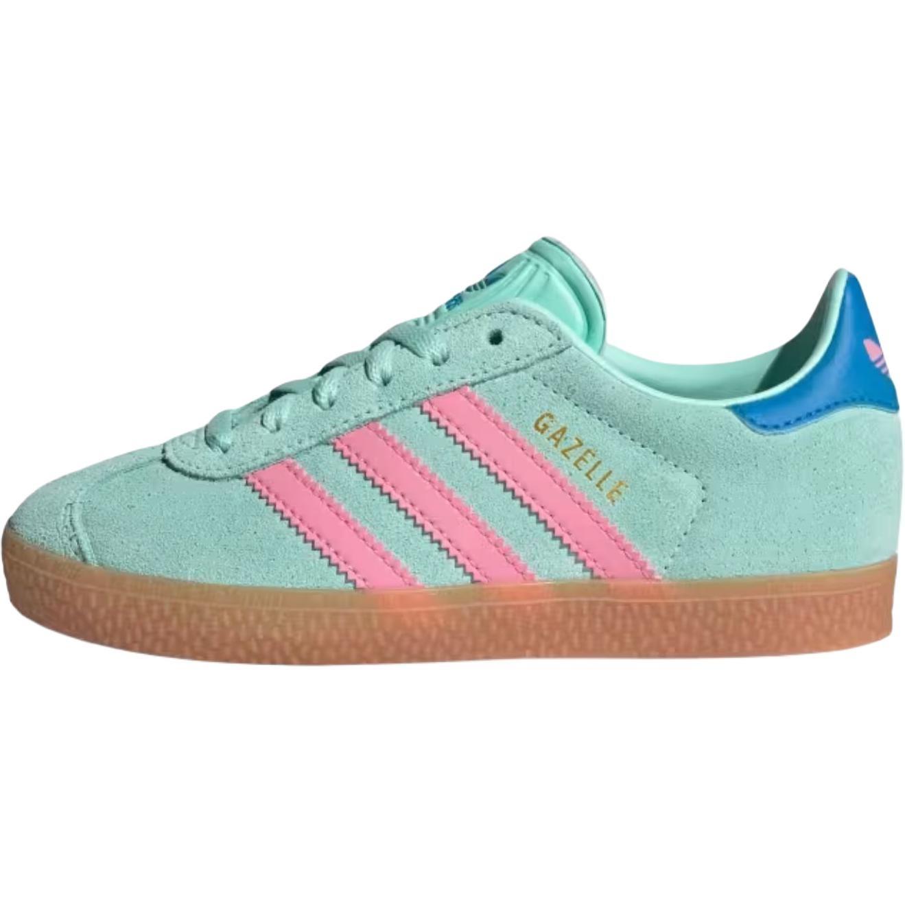 (PS) adidas Gazelle Clear Mint Bliss Pink Blue Kids JP7130 EU 31