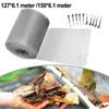 1set Gutter Guard With 10pcs Gray Hooks For DIY Cutting Leaf Rain Mesh Aluminum Gutter Guard Covers Screen Protection Tools