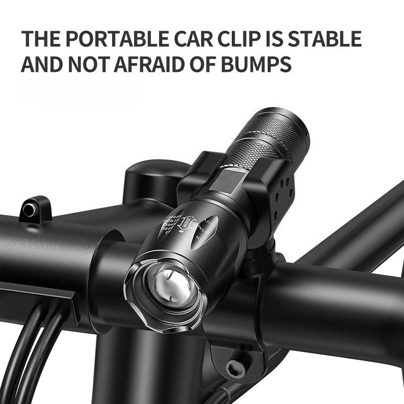 9000LM Powerful LED Flashlight Bycicle Lamp Tactical Bike Torch T6 Zoomable Lanterna 5 Mode Outdoor Running Using AAA or 18650