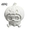 Cute Skull Doll Pumpkin Ornament, Hollow Ghost Face Design, 3D Printed Niche Halloween Tabletop Decor Detailed Layered Figurine, for Desktop
