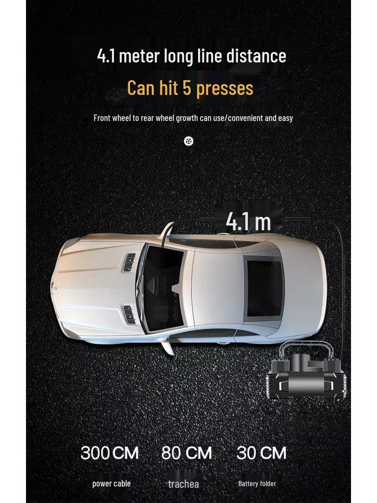 Portable 12V Electric Car Tire Air Pump - Single Cylinder