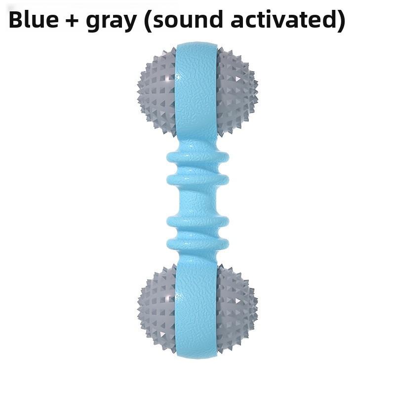 

Pet Toys That Are Tough To Chew and Can Relieve Boredom, Barbell Shaped Dog Toys, Pet Self-entertaining and Sound-making Toy Balls Vocal style синий
