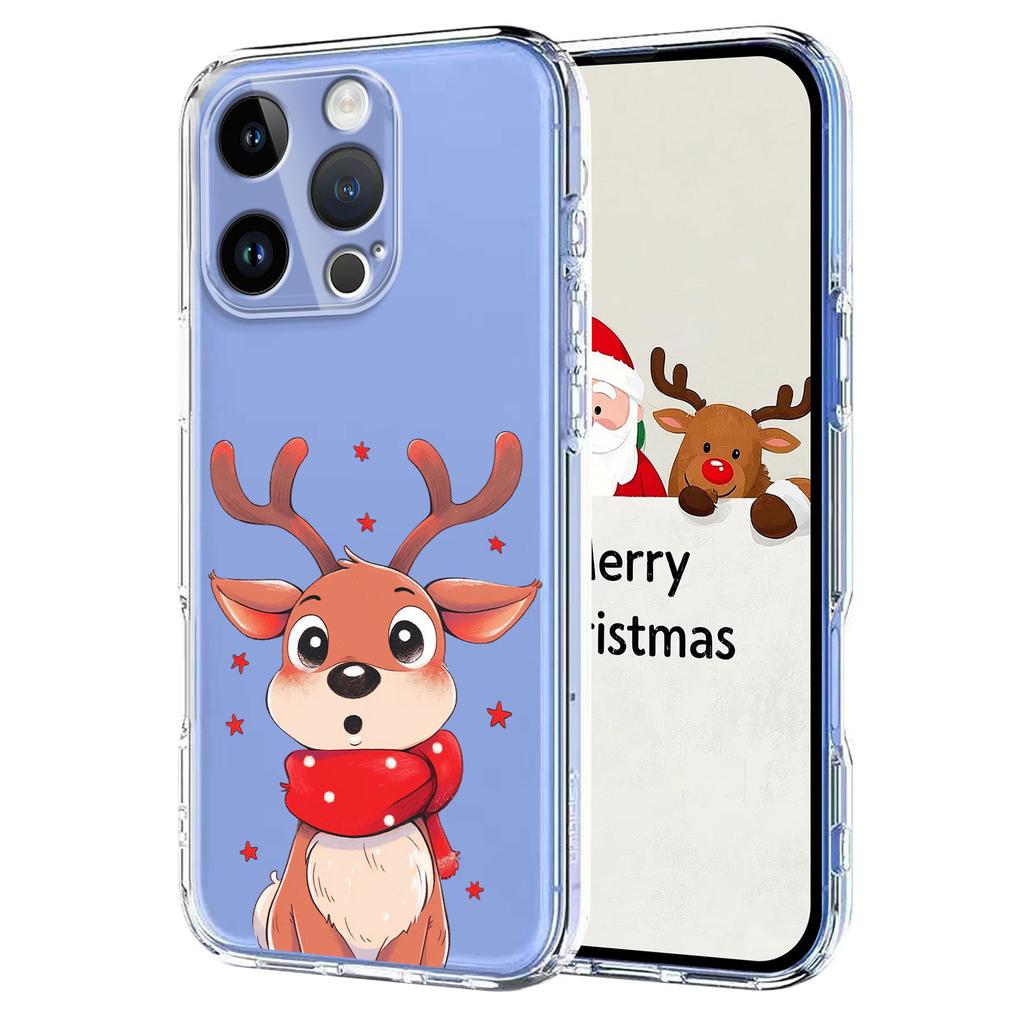 For iPhone 13 Pro Max 6.7 inch Case Christmas Themed Pattern Printing TPU Phone Back Cover