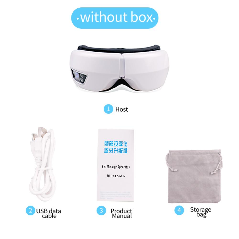 Dayanıklı Ve Güvenli Akıllı Taşınabilir Titreşimli Göz Masaj Aleti Hava Yastıklı Kompresyonlu Göz Bakım Aracı Bluetooth Müzikli Göz Masajı Göz Rahatlatma Yorgunluk Uyku Maskesi