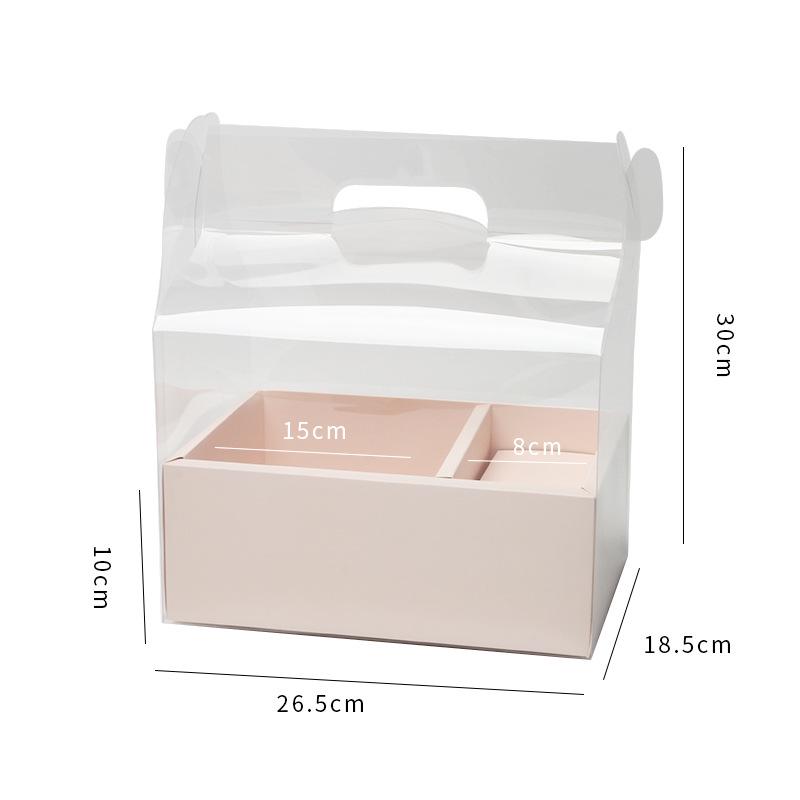 

Roland Transparent Waterproof PVC Flower Bouquet and Cake Box 26.5*18.5*30cm