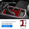 Real Soft Carbon Fiber For Dodge Durango 2018   Car Gear Shift Panel Transmission Console Cover Sticker Interior