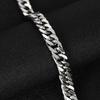 Trendy Men's 11MM Titanium Steel Cuban Chain Bracelet with Square Buckle