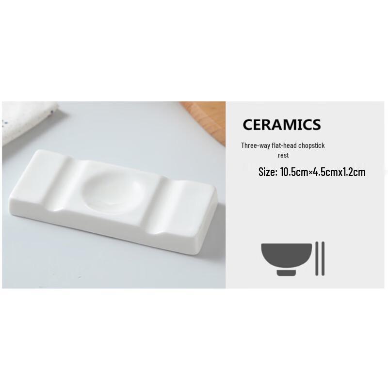 Huabeishi Ceramic Chopstick Rests - 10 Pack