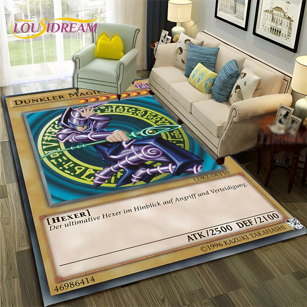 Cartone animato Anime Yu-Gi-Oh MONSTER CARD Tappeto Tappeto per casa Soggiorno Camera da letto Divano Zerbino Decor, tappeto per bambini Tappetino antiscivolo