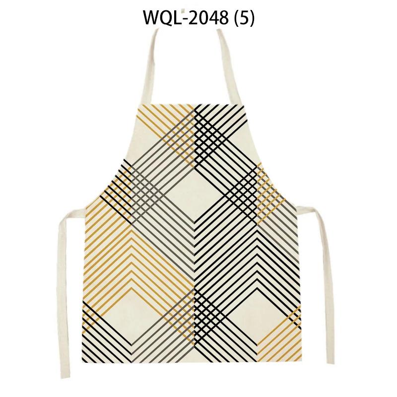 Adult Kids Geometry Stripes Arrow Pattern Kitchen Sleeveless Aprons Women Men Cleaning Apron Home Cooking Pinafores