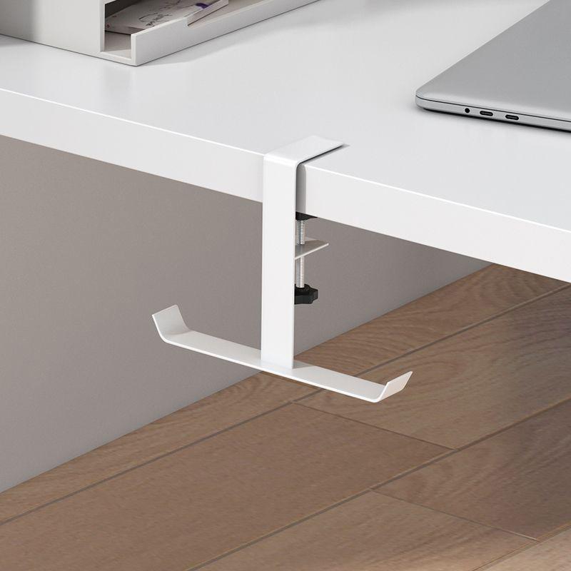 

1 шт. регулируемый крючок для края стола без перфорации, крючок для подвешивания сумки на край рабочего стола, крючок для подвешивания рюкзака для школьников белый