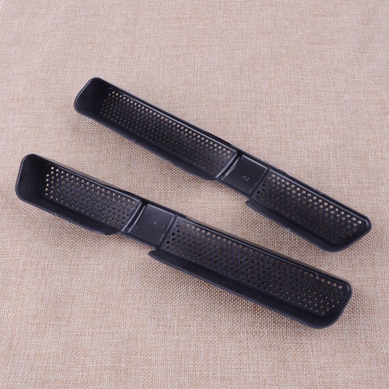 2pcs Black Rear Seat Air Condition Vent Outlet Dust Protector Cover Trim Fit For VW Tiguan 2017 2018