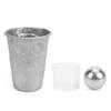 Ti Ice Balls Whiskey Stones Reusable Ti Ice for Camping Fast Freeze Chilled Drinks Ice Flower Style Cup