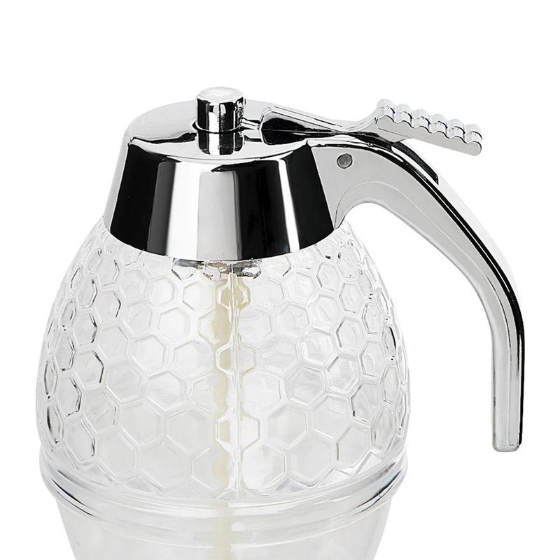 ABWR-Juice Syrup Cup Squeeze Bottle, Storage Pot Holder Bee Dripper,Kettle Honey Jar Container, Kitchen Accessories