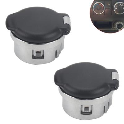2pcs Dash Power Outlet Cover 12 Volt Power Outlet Plug With Chrome Pop-out Knob Dash Cover For Silverado Tahoe Sierra 2007-2013