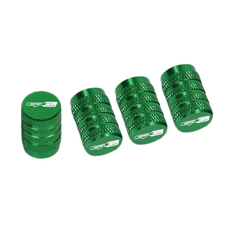 AANC1 4pcs Car CNC Aluminum Tire Valve Air Port Stem Cover Caps For Kia GT Line Sportage Ceed Picanto K5 K3 Stonic Accessories