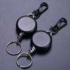 High-Rebound Retractable Steel Keychain: Outdoor Anti-Lost Easy Clip