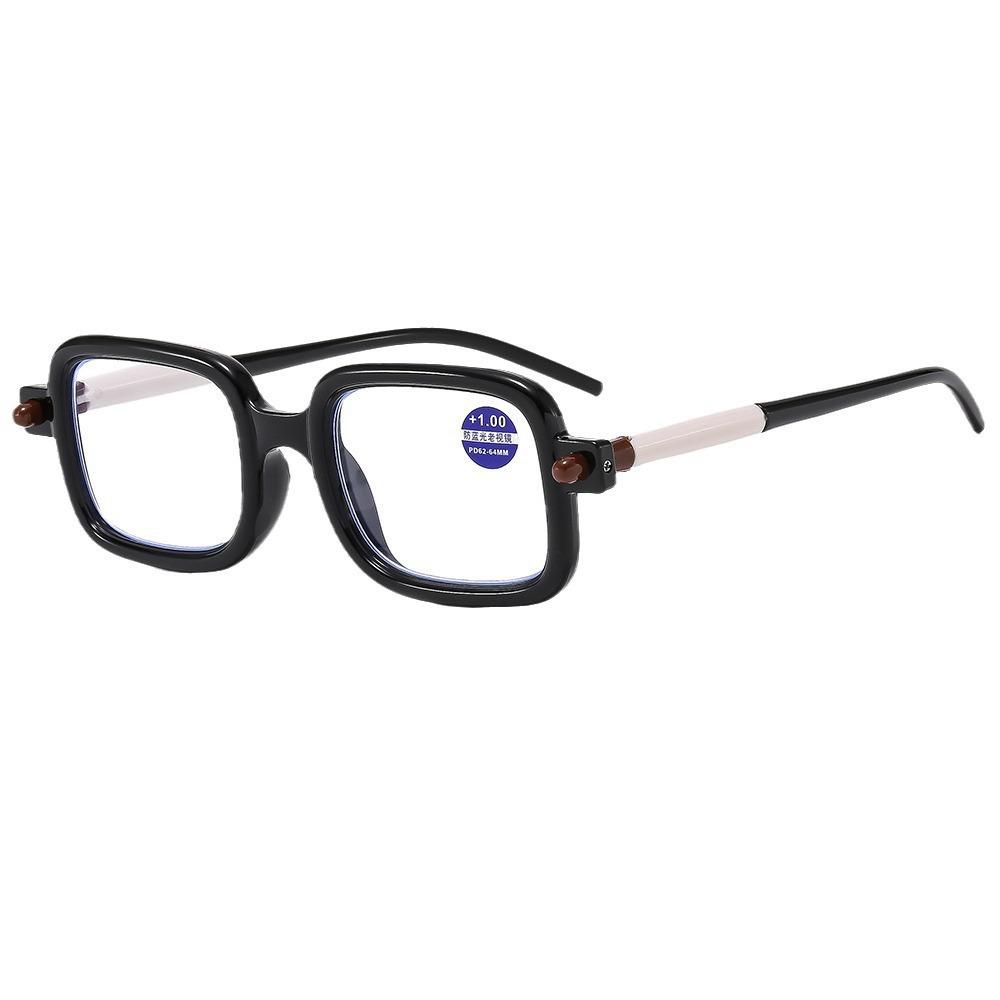 Anti-Blaulicht Lesebrillen für Männer und Frauen mit hochwertigem Retro-Großrahmen, hochauflösend, leicht, für mittleres und hohes Alter, alte Brillen für ältere Menschen