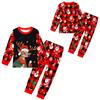 Kids Boys Girls Cartoon Santa Claus Christmas Tree Elk Print Long Sleeves T-Shirt Top Pants Trousers Clothes Set