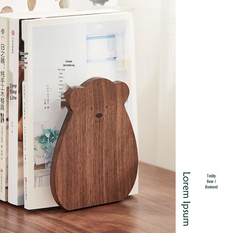Solid Wood Desktop Book Stand and Organizer