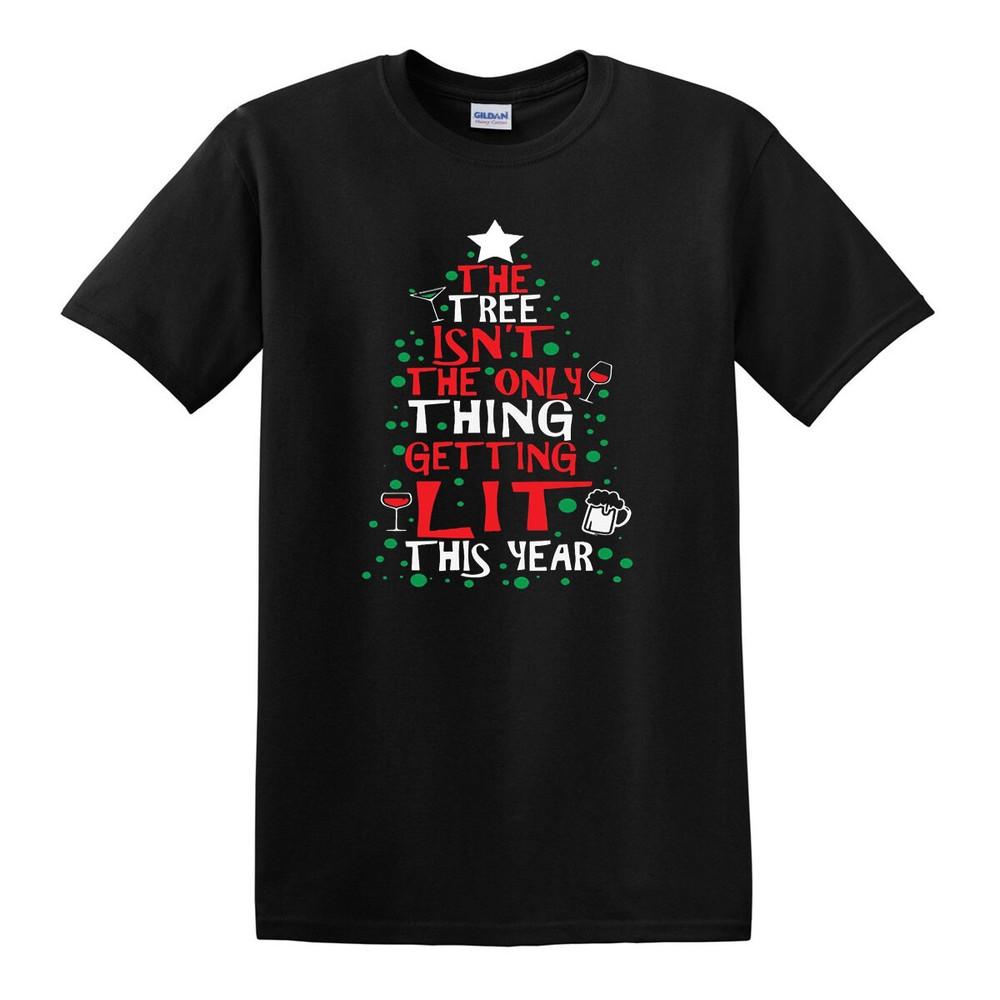 

TREE ISN T CHRISTMAS T-shirt Tree Xmas Gift Santa Pub Drink Funny Party T-shirt L