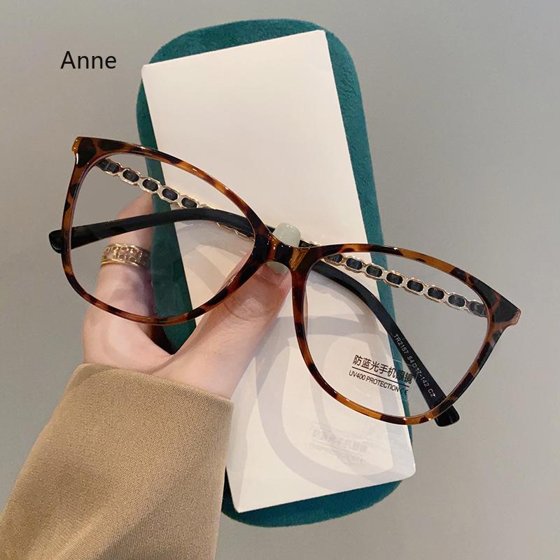 Myopia Cat Eye Anti Blue Light Glasses Women Mens European And American Style Glasses-1.0 To -4.0 Eye Glasses