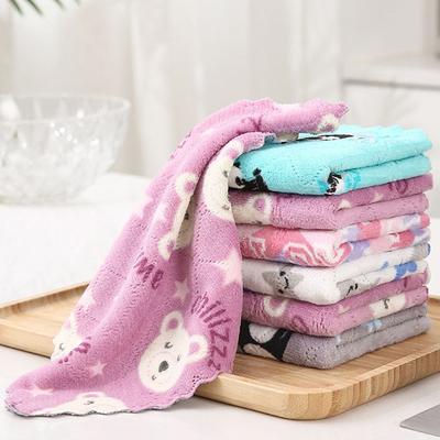 Velvet Printed Kitchen Supplies Microfiber for Bathroom Cleaning Cloth Kitchen Kitchen Towels Dishcloths Dish Rags Hand Towels