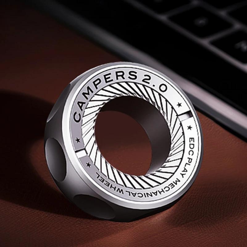 

Paragraph Ring Fidget Spinner Roller Ratchet Wheel Antistresse Multifunctional Stress Relief Toy Magnetic Push Card Haptic Coin 3.5*3.5cm серебряный