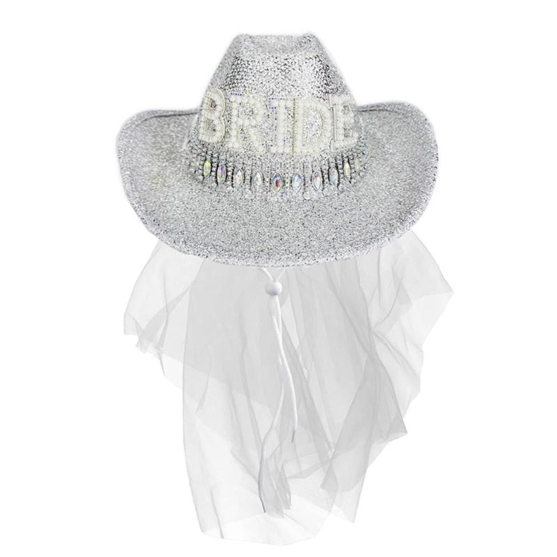 Shimmering Metallic Gold Fabric Hat With Rhinestones Accents And Lace Veil For Bridal Event 1