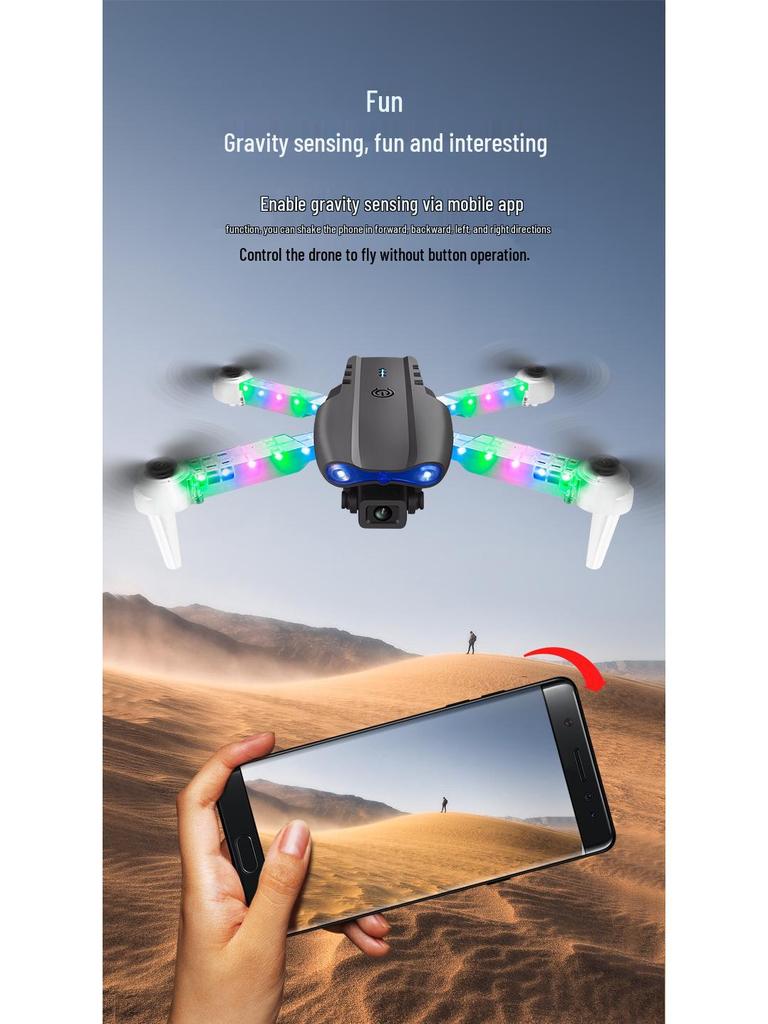 E88D Foldable Drone with Lights & Remote Control - E99D Kids' Aerial Photography Toy Aircraft