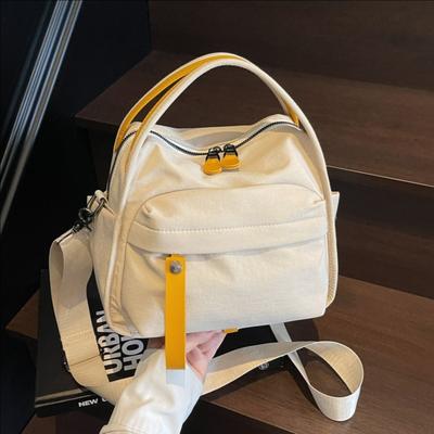 New Casual Fashion Versatile Handbag Women's Solid Color Commuting Multi-pocket Shoulder Messenger Bag