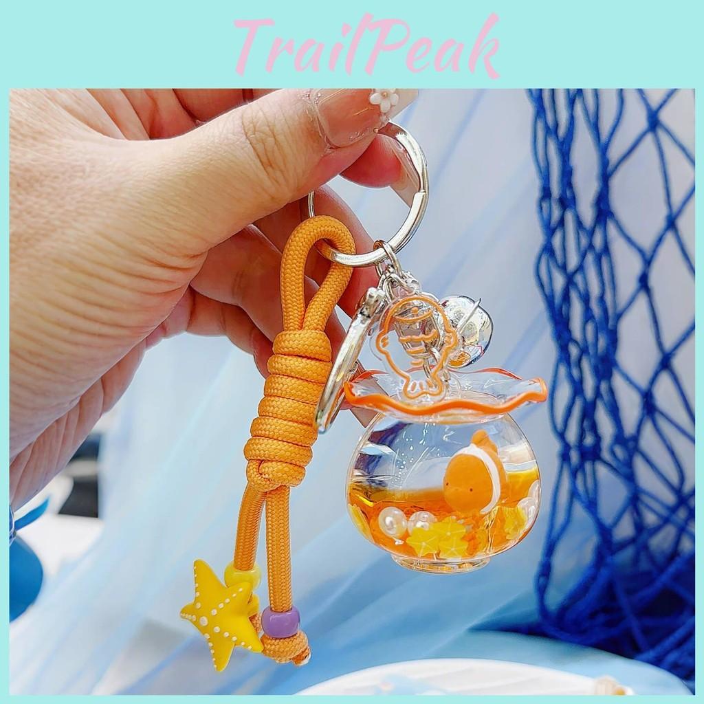 Sea Turtle Seahorse Devil Fishes Fish Tank Keychain Three Pendant Dimensional