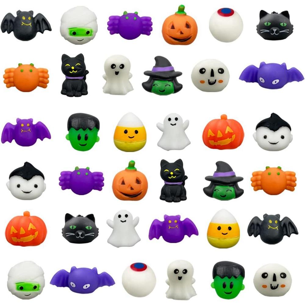 Halloween Speelgoed 12/36 STuks voor Kinderen Meisjes Jongens Geest Katten Pompoen hi Squishy Speelgoed Stressverlichter Angst Squishies Feestartikelen