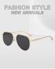 High-End Men's Retro Double Bridge Aviator Sunglasses - Fashionable Metal Goggles for Sun Protection