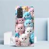 Cartoon Cute Cats Background Phone Case For Xiaomi Redmi Note 15 14 14S 13 12S 12 Pro Plus 11S 11 11T 11E 10S 10 + Soft TPU Back