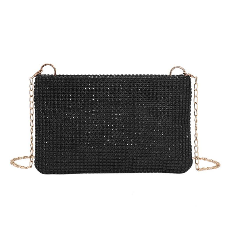 Ny Dameveske Vann Diamant Glitrende Liten Firkantet Veske Temperament Håndholdt Veske Trend En Skulder Crossbody Veske
