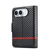 For IPhone Duo Case Luxury Carbon Fiber Leather Flip Wallet Card Slot  Shockproof Back Cover Accessories for IPhone Ultra Fold
