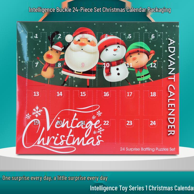 

24-Piece Children s Christmas Calendar Metal Puzzle Set