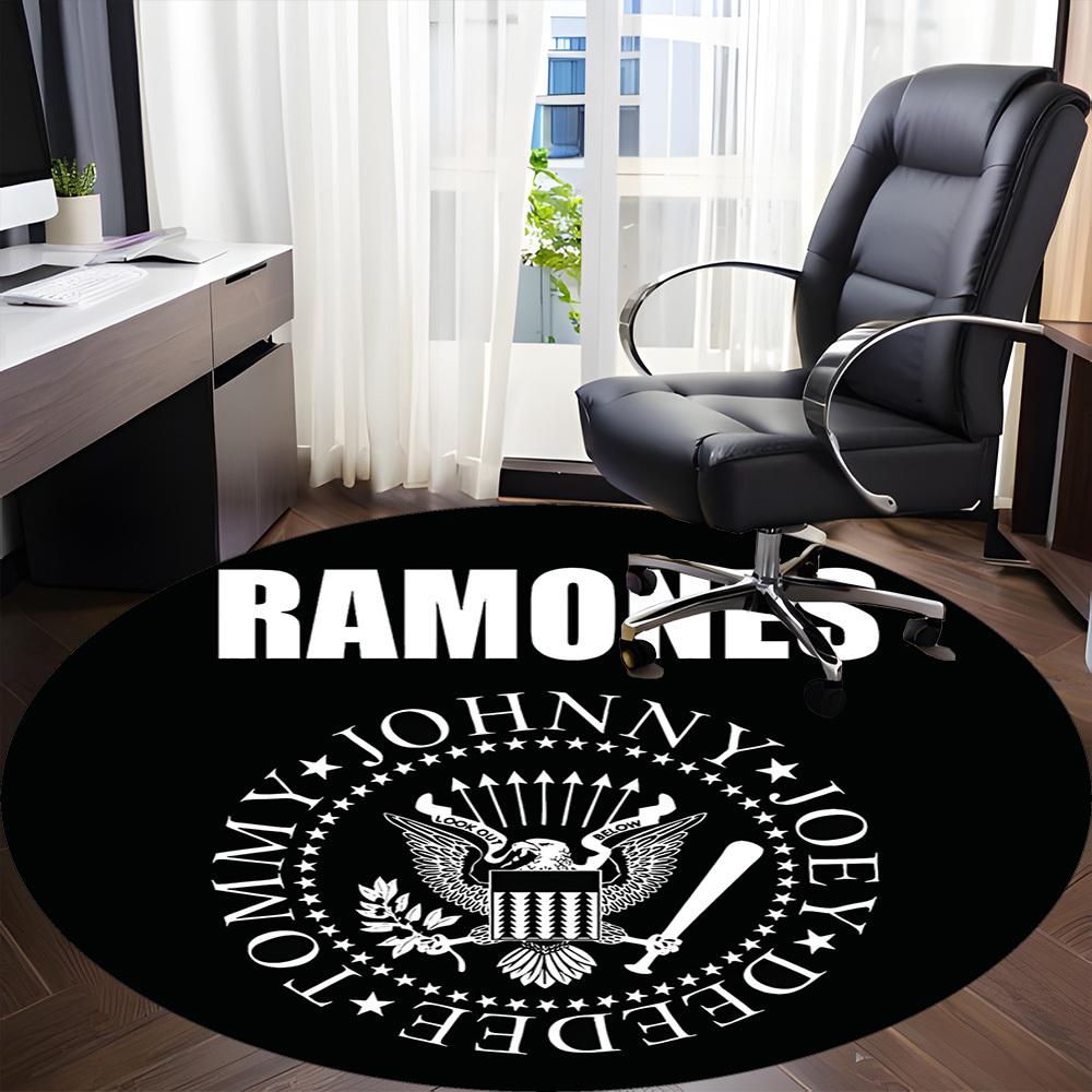 Ramones Emblem Office Round Area Rug, Under Office Chairs Bedroom Living Room Home Decor, a1022373