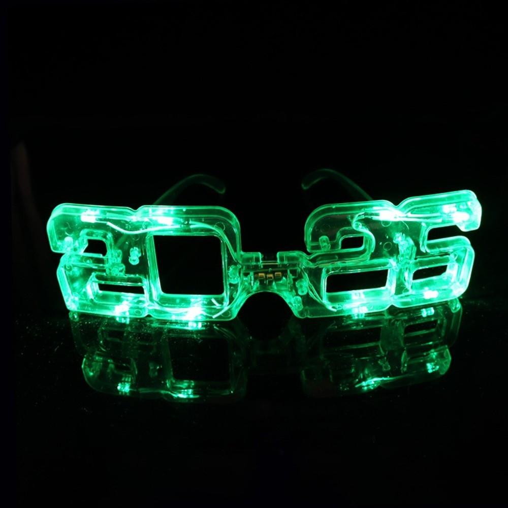 Square Shape 2026New Year Glow Glasses Number New Year Party Glasses  Decorations
