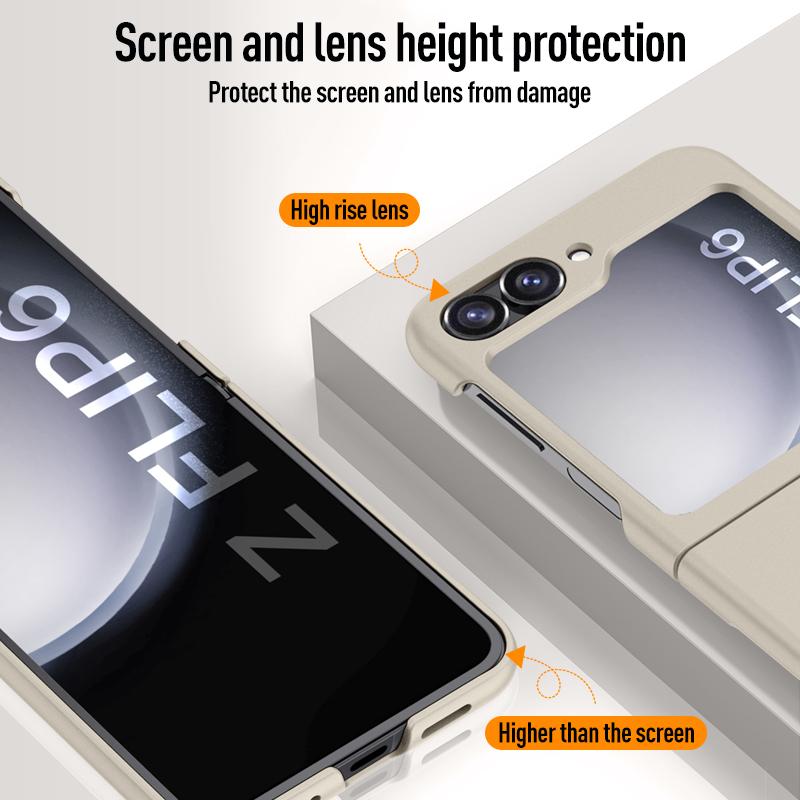 

For Samsung Galaxy Z Flip6 5G Slim Case Skin-Feel Hard PC Phone Cover Titanium Grey