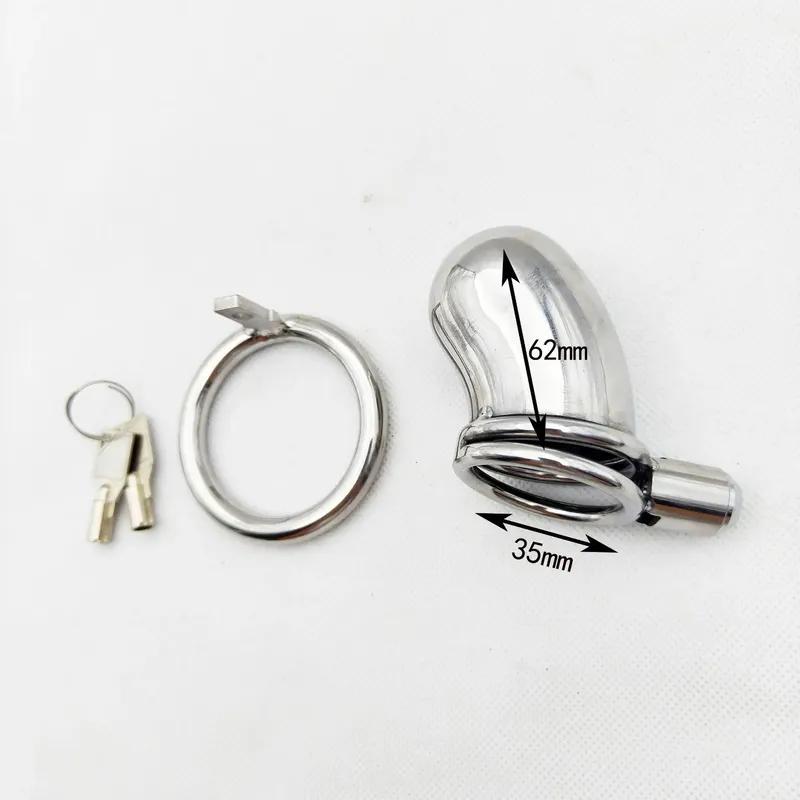 Slave Bondage Sex Toys For Men Chastity Device Cock Cage Delay Ejaculation Sex Shop Scrotum Bondage Penis Cage Metal Cock Ring